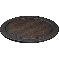 Доска для подачи PPwood круглая с выемкой дуб D=25,H=1см тем.дерево (04091071) в Москве , фото