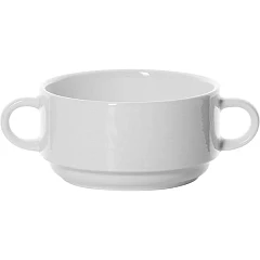 Чашка бульонная Bauscher Карат фарфор 300мл D=10,H=5,L=15см белый (25 2730) в Москве , фото 1