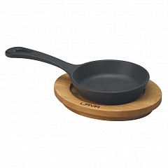 Сковорода для подачи на дерев. подст. Lava (Турция) 12 см круглая чугун (81249959) фото