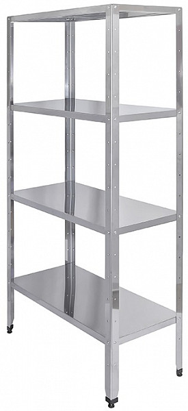 Стеллаж Luxstahl СР-1800х1100х600/4 нержавеющая сталь фото
