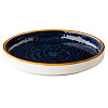 Тарелка с вертикальным бортом, стопируемая Style Point Jersey 25,4 см, цвет синий (QU93060) фото