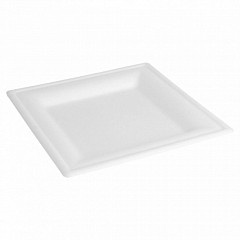 Тарелка квадратная Garcia de Pou Bionic 16*16*1 см, белая, 50 шт, сахарный тростник в Москве , фото