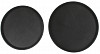 Поднос прорезиненный круглый Luxstahl 400х25 мм черный фото