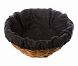 Чехол для корзинки пластиковой круглой  рогожка черный для арт. 178067
