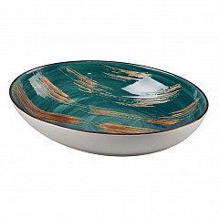 Тарелка P.L. Proff Cuisine Texture Dark Green Lines 25,9*19,3*5 см в Москве , фото