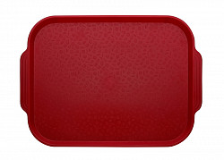 Поднос столовый с ручками Luxstahl 450х355 мм вишневый фото