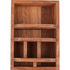 Подставка для набора для специй и салфеток PPwood 5 отделений с лого дуб ,H=65,L=210,B=150мм (04150865) фото