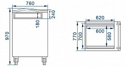 Машина вакуумной упаковки Kocateq Buffalo 60x2/40 в Москве , фото 2