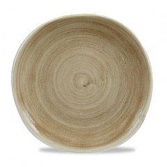 Тарелка мелкая Волна без борта Churchill Stonecast Patina Antique Taupe PAATOG101 в Москве , фото 1