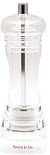 Мельница для соли и перца  h 21,5 см, акрил, прозрачная, SPICE & CO 9230