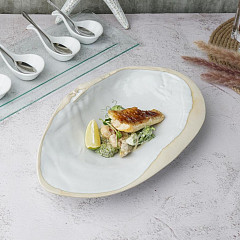 Блюдо овальное P.L. Proff Cuisine 32,5*20 см h6,5 см 100 мл Gray Shell Frutti di Mare (81241219) в Москве , фото 2