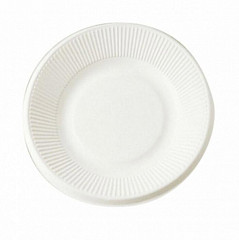 Тарелка одноразовая Garcia de Pou Bionic 21*1,8 см, белая, 50 шт, сахарный тростник в Москве , фото