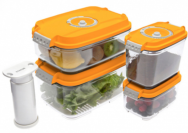 Набор вакуумных контейнеров Status VAC-REC-Smaller Orange фото