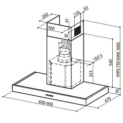 Пристенная вытяжка Faber Glove AF X A60 в Москве , фото 2