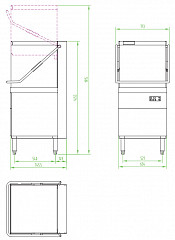 Купольная посудомоечная машина Kocateq LHCPX2(H2) в Москве , фото 3