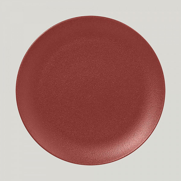 Тарелка круглая плоская RAK Porcelain NeoFusion Magma 29 см (кирпичный цвет) фото