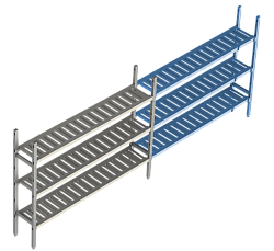 Стеллажная система LOAD.ME poly Polair 18AL.3PP40.17E (Дополнительная линейная секция, 3 яруса), фото 1