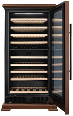 Винный шкаф двухзонный Meyvel MV99PRO-KBT2 (Итальянский орех) в Москве , фото 6