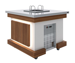 Салат-бар под диспенсеры тарелок Luxstahl СБД-1000 Premium в Москве , фото 1