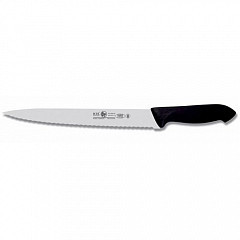 Нож для мяса Icel 25см с волнистым лезвием, черный HORECA PRIME 28100.HR64000.250 в Москве , фото