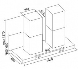 Островная вытяжка Falmec Horizon Isola NRS 180 в Москве , фото 3