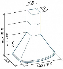 Пристенная вытяжка Falmec Afrodite IX 90 в Москве , фото 2