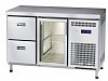 Холодильный стол Abat СХС-60-01-СО охлаждаемая столешница без борта (дверь-стекло, ящики 1/2) фото