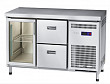 Холодильный стол  СХС-60-01 неохлаждаемая столешница без борта (ящики 1/2, дверь-стекло)