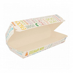 Коробка для панини, хот-дога Garcia de Pou Parole 26*12*7 см, 50 шт/уп, картон фото