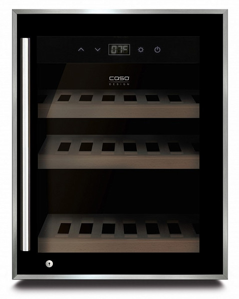 Винный шкаф монотемпературный Caso WineSafe 12 Black фото