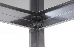 Стеллаж Luxstahl СР-1800х1400х300/4 нержавеющая сталь в Москве , фото 4