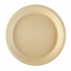 Тарелка одноразовая Garcia de Pou Bionic 23 см, 50 шт, сахарный тростник в Москве , фото