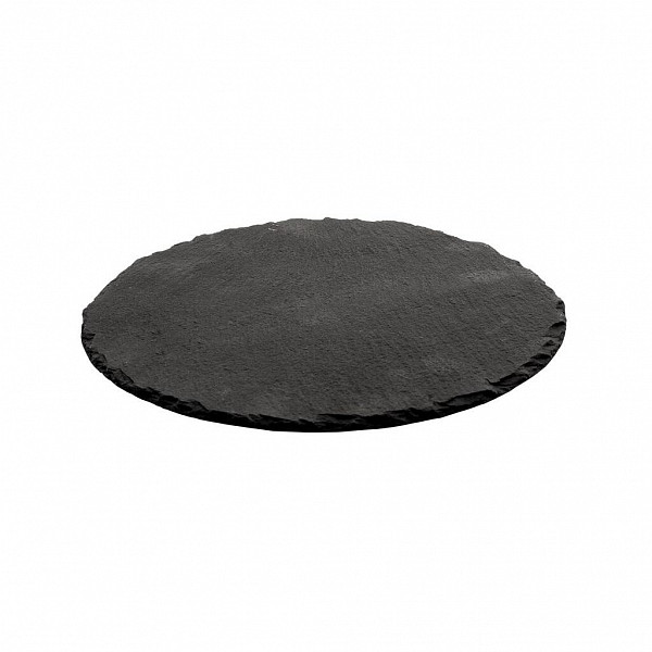 Блюдо для подачи P.L. Proff Cuisine 25*0,5 см круглое черное сланец фото