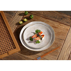 Тарелка мелкая P.L. Proff Cuisine 25 см h3 см Gray Whirlpool Frutti di Mare в Москве , фото 4