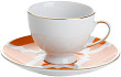 Кофейная пара  (чашка с ручкой, блюдце)  MOROCCO DS.3 80 мл оранжевый (218209)