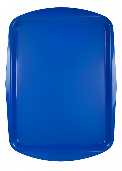 Поднос столовый из полипропилена Luxstahl 490х360 мм синий полипропилен особо прочный фото