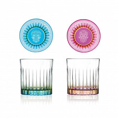 Стакан Олд Фэшн RCR Cristalleria Italiana 360 мл хр. стекло набор 6 шт. цветной Pedro Rosa в Москве , фото 1