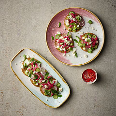 Салатник треугольный без борта Churchill Stonecast Accents Blueberry ASBLTRB71 в Москве , фото 8