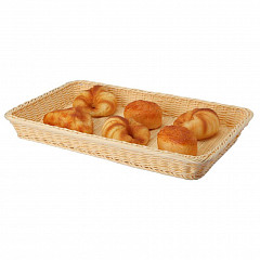 Корзина для хлеба и выкладки P.L. Proff Cuisine 53*32,5 см h6,5 см плетеная ротанг бежевая в Москве , фото