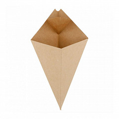 Кулек для фри/снеков с соусником Garcia de Pou 27*16 см, натуральный, 200 шт/уп, бумага в Москве , фото