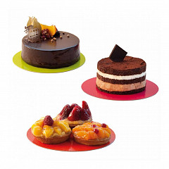 Подложка кондитерская Garcia de Pou двухсторонняя, 30 см, толщина 1,5 мм, оранжевый/черный, 50 шт в Москве , фото