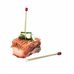 Пика для канапе Garcia de Pou Красная жемчужина с раздвоенным кончиком 8 см, бамбук, 100 шт в Москве , фото