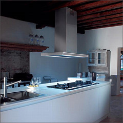 Островная вытяжка Falmec LUMINA NRS ISOLA GLASS STEEL 90 (CLMI90.00P2#NEUI490F) в Москве , фото 2