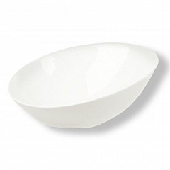 Салатник P.L. Proff Cuisine 150 мл d 17,5 см скошенный белый фарфор фото