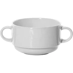 Чашка бульонная Bauscher Карат фарфор 270мл D=9,H=6,L=14см белый (25 2727) в Москве , фото 1