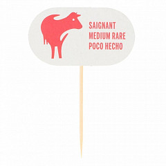 Маркировка-флажок для стейка Garcia de Pou MEDIUM RARE 8 см, 100 шт в Москве , фото