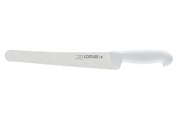 Нож для хлеба Comas 25 см, L 37 см, нерж. сталь / полипропилен, цвет ручки белый, Carbon (10127) в Москве , фото