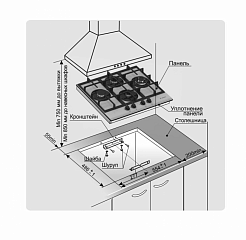 Варочная панель газовая Gefest ПВГ 1214-01 К55 в Москве , фото 2