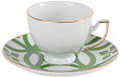 Чайная пара  (чашка с ручкой, блюдце)  MOROCCO DS.1 170 мл зеленый (228218)