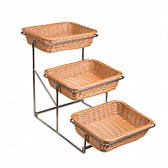  нерж. + 3 корзины 30*25*8 см фото